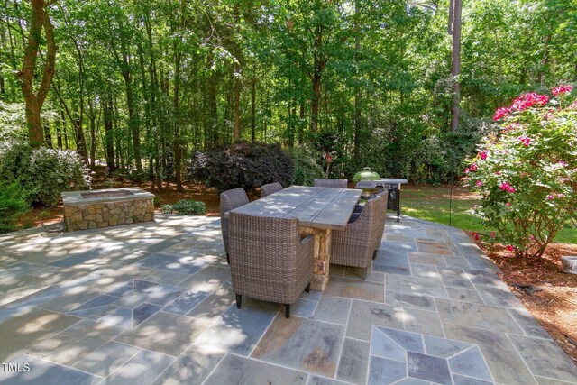 view of patio / terrace featuring outdoor dining area