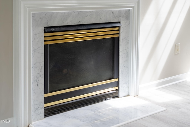 8820 Waynick Dr, Raleigh, NC 27617 - detailed view of a fireplace and baseboards