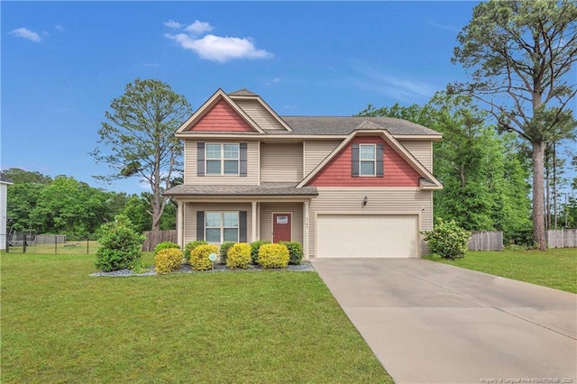 craftsman house featuring a garage, driveway, and a shingled roof