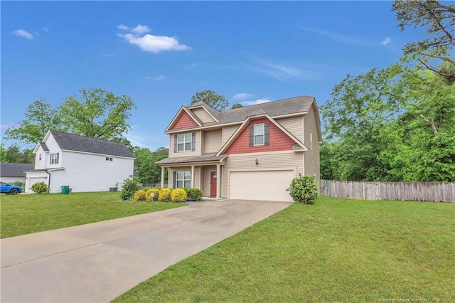 craftsman-style house featuring concrete driveway and a garage