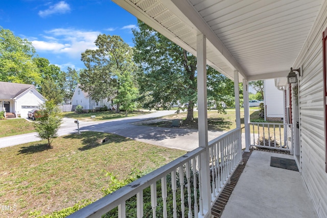 balcony with covered porch