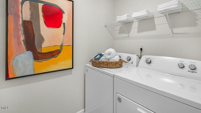 824 Bullhorn Dr, Wake Forest, NC 27587 - washroom with washer and clothes dryer