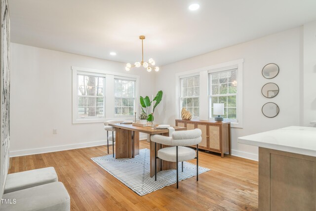 2515 W Club Blvd, Durham, NC 27705 - dining area with healthy amount of natural light, light wood-type flooring, baseboards, recessed lighting, and an office area
