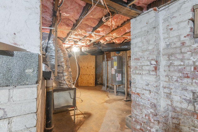 2515 W Club Blvd, Durham, NC 27705 - unfinished below grade area with electric water heater