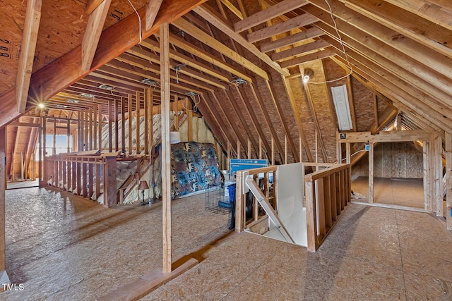 182 Brendamoore Ct, Fuquay Varina, NC 27526 - unfinished attic with an upstairs landing