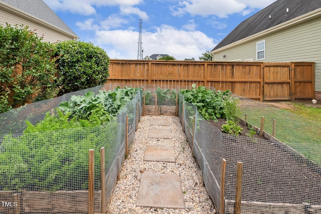 182 Brendamoore Ct, Fuquay Varina, NC 27526 - fenced backyard featuring a vegetable garden
