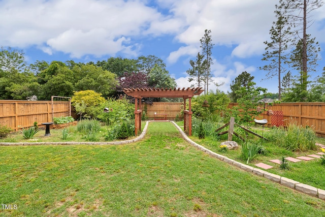 182 Brendamoore Ct, Fuquay Varina, NC 27526 - view of yard with a pergola