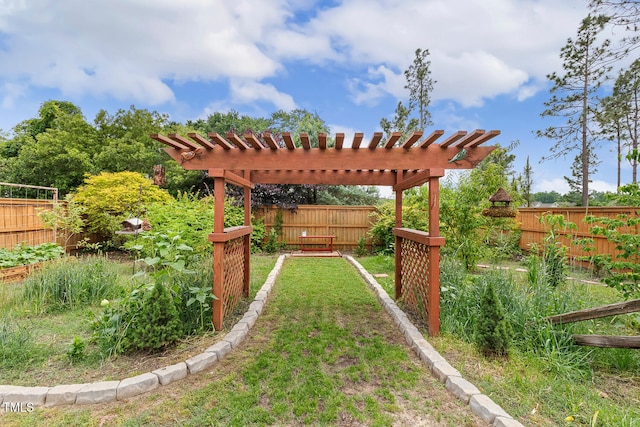 182 Brendamoore Ct, Fuquay Varina, NC 27526 - view of yard featuring a pergola