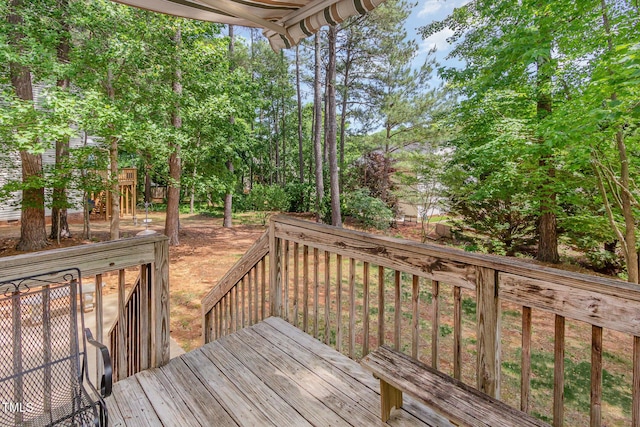 view of wooden deck