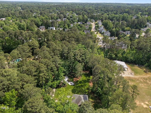 120 Harmony Hill Ln, Cary, NC 27513 - aerial view of property and surrounding area with a heavily wooded area