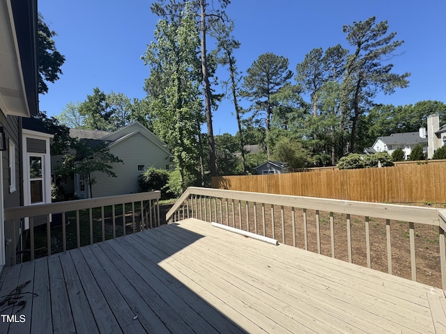 deck with fence