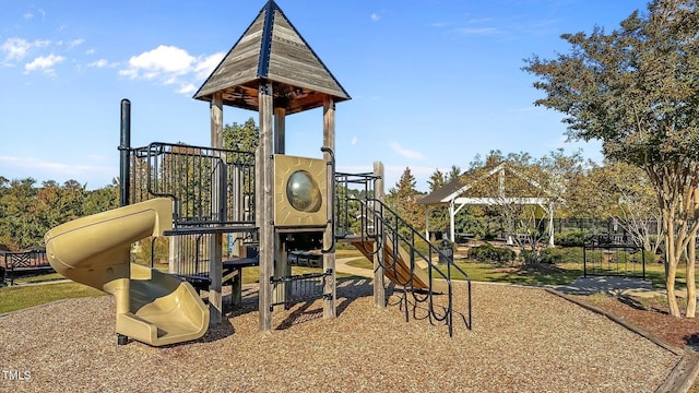 community playground featuring a gazebo