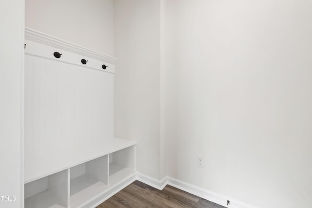 50 Rosewood Ln, Youngsville, NC 27596 - mudroom with dark wood-style flooring and baseboards