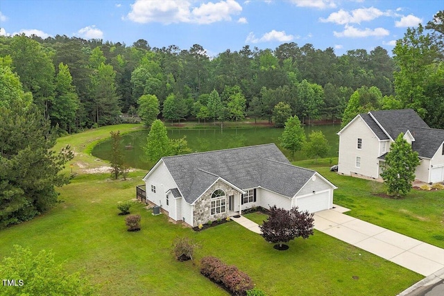 1969 Bowles Ave, Creedmoor, NC 27522 - aerial view of property and surrounding area featuring a forest