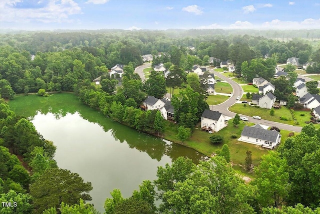 1969 Bowles Ave, Creedmoor, NC 27522 - aerial perspective of suburban area featuring a nearby body of water and a heavily wooded area