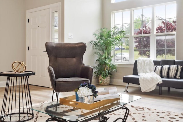 1969 Bowles Ave, Creedmoor, NC 27522 - living area featuring light wood-style flooring and baseboards