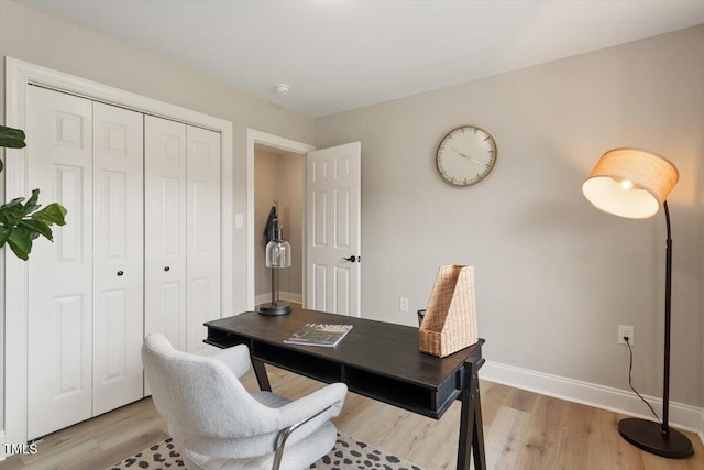 1969 Bowles Ave, Creedmoor, NC 27522 - office area featuring light wood-style floors and baseboards