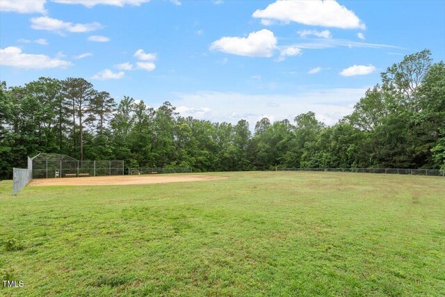 1969 Bowles Ave, Creedmoor, NC 27522 - view of yard with fence and a view of trees