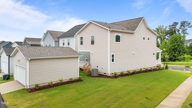 825 Abbyberry Dr, Wake Forest, NC 27587 - view of property exterior featuring a yard, driveway, an attached garage, and crawl space