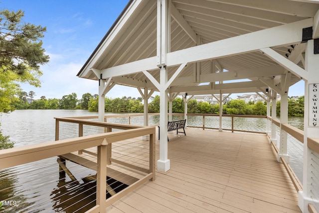 825 Abbyberry Dr, Wake Forest, NC 27587 - dock area featuring a water view and a gazebo