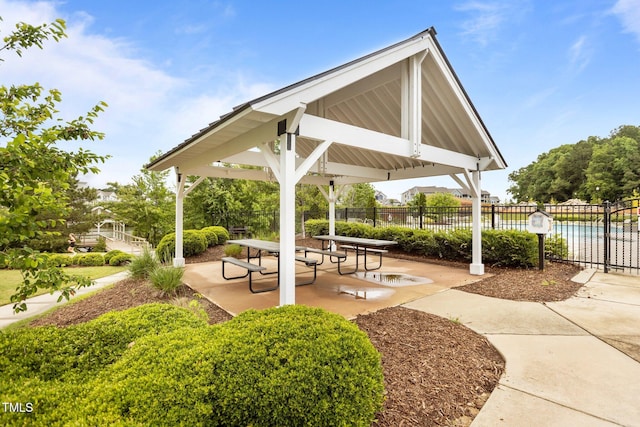 825 Abbyberry Dr, Wake Forest, NC 27587 - surrounding community featuring a gazebo, fence, and a patio