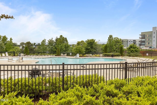 825 Abbyberry Dr, Wake Forest, NC 27587 - community pool with fence and a patio area