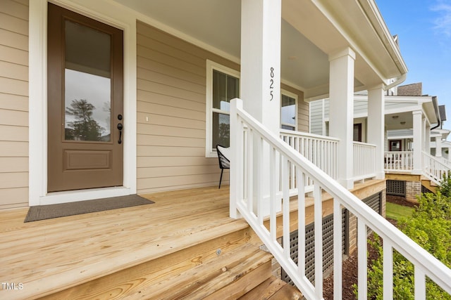 825 Abbyberry Dr, Wake Forest, NC 27587 - entrance to property with a porch