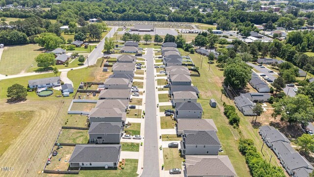 aerial view of residential area