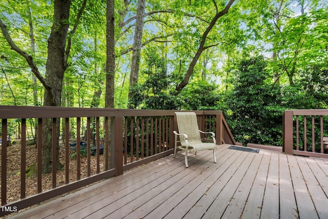 view of wooden deck
