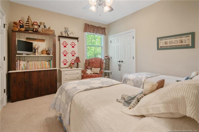 42 Skipping Water Dr, Spring Lake, NC 28390 - carpeted bedroom with a closet and ceiling fan