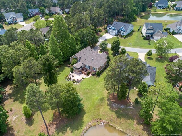 42 Skipping Water Dr, Spring Lake, NC 28390 - aerial perspective of suburban area featuring a large body of water