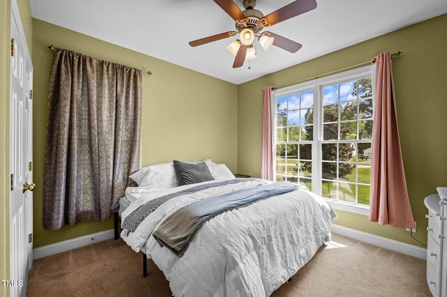 281 Derwin Dr, Timberlake, NC 27583 - bedroom featuring carpet floors, baseboards, and a ceiling fan