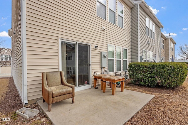 rear view of house with a patio