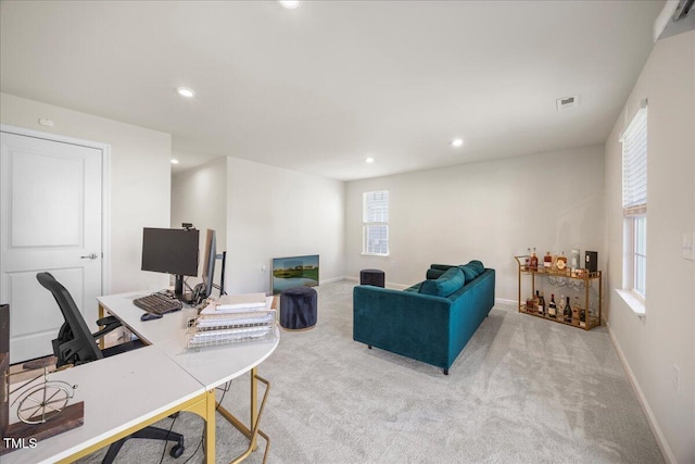 926 Romeria Dr, Durham, NC 27713 - carpeted office space with recessed lighting and baseboards