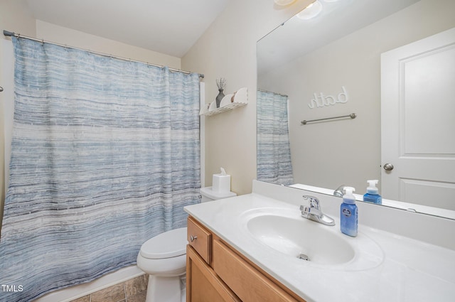 59 Long Grass Dr, Smithfield, NC 27577 - full bathroom featuring vanity, toilet, and a shower with curtain