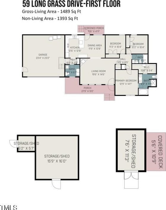 59 Long Grass Dr, Smithfield, NC 27577 - property floor plan