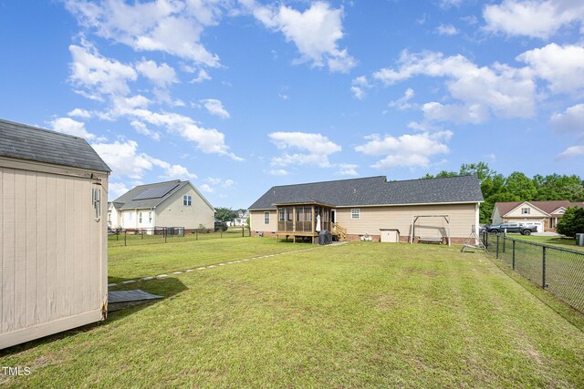 59 Long Grass Dr, Smithfield, NC 27577 - rear view of house featuring a wooden deck