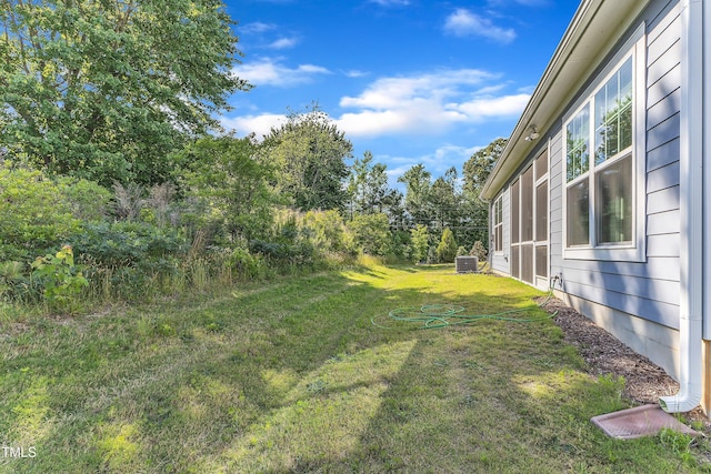 view of grassy yard