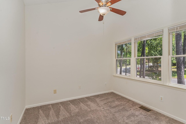 509 Darby Glen Ln, Durham, NC 27713 - carpeted spare room with baseboards and ceiling fan