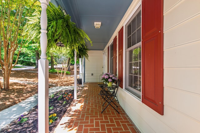 view of patio / terrace featuring covered porch