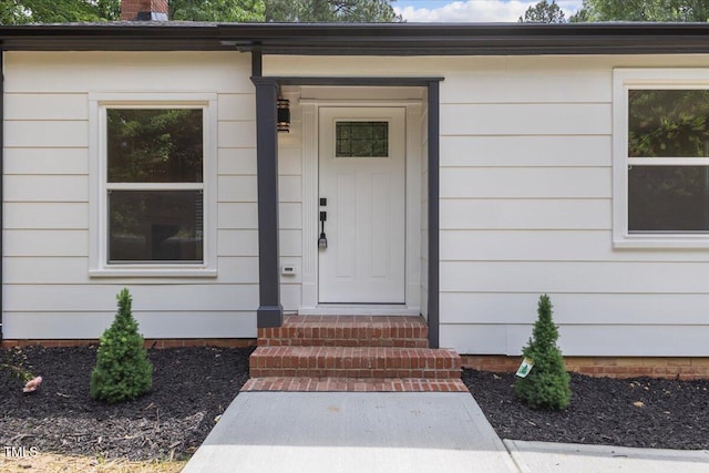 4713 Erwin Rd, Durham, NC 27705 - doorway to property featuring a chimney