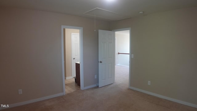 919 Middle Ground Ave, Rolesville, NC 27571 - empty room featuring attic access, light colored carpet, and baseboards