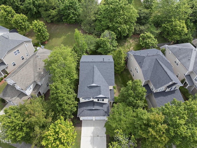 aerial view of residential area
