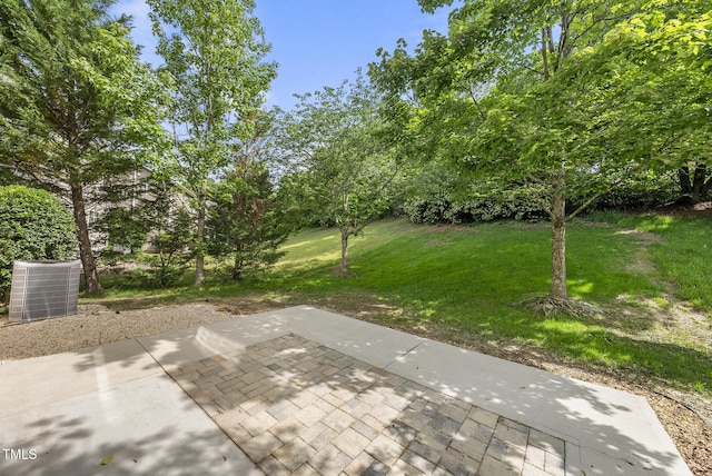 view of patio featuring central AC unit