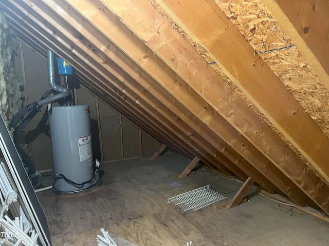8100 Laurel Mountain Rd, Raleigh, NC 27613 - unfinished attic featuring water heater