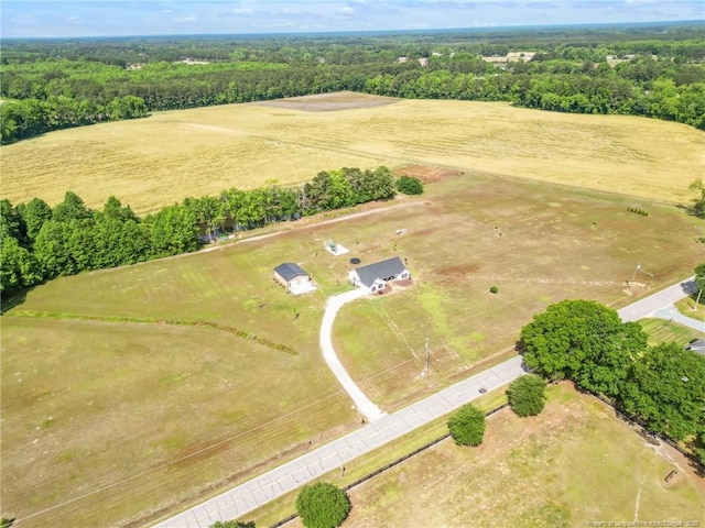 6955 S W St, Godwin, NC 28344 - aerial view of property's location featuring rural landscape and a forest