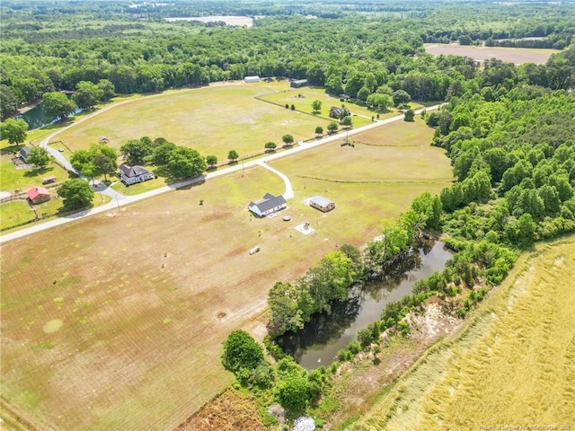 6955 S W St, Godwin, NC 28344 - overview of rural landscape featuring a large body of water and a heavily wooded area