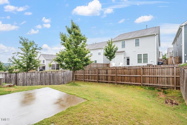 212 Sea Trail St, Hillsborough, NC 27278 - fenced backyard with a patio area and a residential view