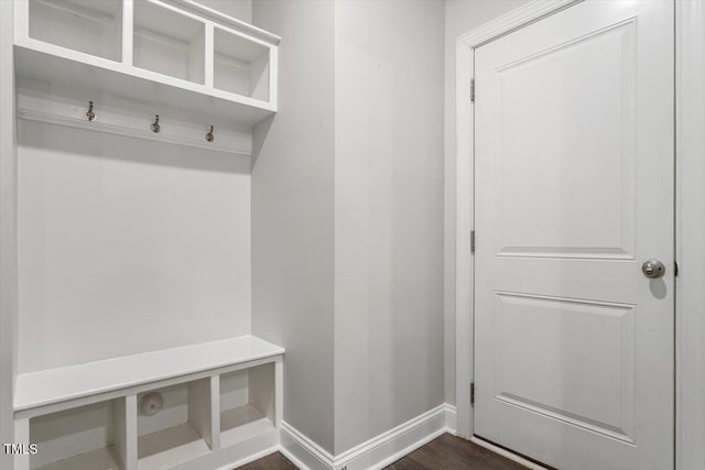 212 Sea Trail St, Hillsborough, NC 27278 - mudroom with baseboards and dark wood-style flooring
