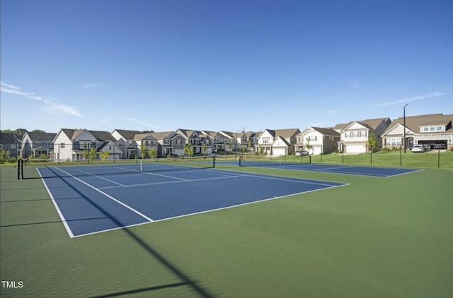 212 Sea Trail St, Hillsborough, NC 27278 - view of tennis court with a residential view